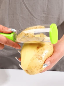 1pc Peeler, Capable Of Storing Peels - Multicolor - View 3