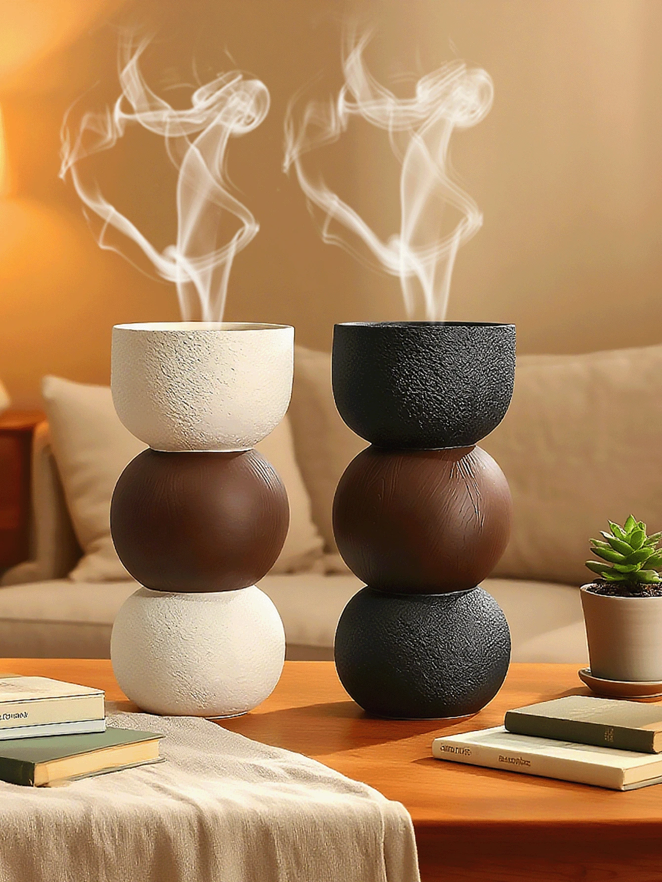 Un arzător de aromaterapie din rășină, proaspăt și elegant, în alb și negru. Poate fi folosit pentru decorarea și aromaterapia casei, la birou, în locuri de festival și yoga. Poate fi folosit și ca decorațiune în sufragerie, cadou pentru întoarcerea la școală, cadou de absolvire, suvenir, cadou de Ziua Îndrăgostiților și cadou pentru femei. Cadou de nuntă.