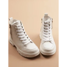 1 Pair Flat Polyester Woven Shoelaces For Sneakers, Multicolor Options Like Red And Blue, Suitable For Couples