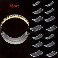 16pcs Adjustable Invisible Ring Sizer Set - Non-Slip Comfortable Fit, Multi-Purpose Loose Ring Sizer Pads, Portable Jewelry Sizer, Suitable For Oversized Accessories, All Finger Sizes