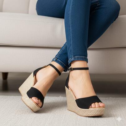 Sandalia Feminina   Casual    Anabela  Férias    2026