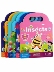 Livre de stickers réutilisables, jouet éducatif précoce pour enfants, puzzle éducatif Montessori pour la petite enfance et les tout-petits