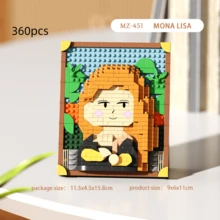 300+ bucăți faimoase puzzle cu blocuri de pictură, ornament pentru decor acasă, cadou de Crăciun, cadou de Anul Nou, cadou de Halloween, cadou de ziua de naștere, cadou de Ziua Recunoștinței