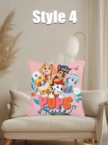 Paw Patrol Dog Patrol、家用沙发枕套、卧室靠垫、印花座椅、汽车腰垫、靠垫套、家用沙发、办公室靠垫 - 彩色 - 查看 11