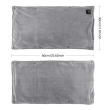 1pc Classic Gray Graphene Heating Pad, 3-Gear Temperature Control, Double-Sided Plush Fabric, USB Powered, 4 Pcs 13x18cm Large Heating Area, Portable For Office, Home, Outdoor, Machine Washable, Warm Christmas & New Year Gift For Couples, Family, Friends