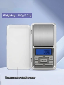 1pc Flip Cover 0.01g/200g High Precision Weighing Dedicated Multifunctional Digital Electronic Scale, Jewelry Scale, Mini Stainless Steel Electronic Scale, Pocket Size Digital Scale, Gold Balance Scale, Portable Pocket Scale, Pharmaceutical Jewelry Electronic Scale, Kitchen Scale, Useful Tool, Kitchen Supplies Fine Weighing Food Ingredients ,Digital Pocket Scale, Suitable For Jewelry Scale, Easy To Carry