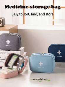 Portable First Aid Kit, Medicine Storage Bag, Portable Medical Bag, Multi-Functional Emergency Kit, Portable Travel Medicine Storage Bag, First Aid Kit, Does Not Contain Medicines Or Other Materials, Is Easy To Carry And Durable, Suitable For Travel, Home Essentials, Travel, Outdoor Activities, Cruises, Summer Vacations, Outdoor Camping, And Hiking.