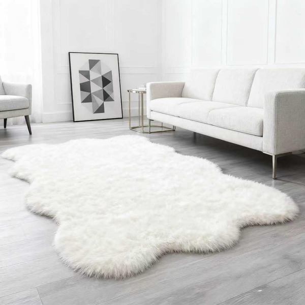 1pc Washable Fluffy Long Plush Carpet, White Shaggy Rug, Multiple Colors Available, Suitable For Bedroom And Living Room Decor, Christmas Gift, Thick Carpet, Furry Carpet, Autumn/Winter Carpet, Decorative Carpet, Bedroom Decor, Small Rug, Carpet, Home Decor, Living Room Carpet, Living Room Small Rug, Bedroom Carpet, Living Room Home Decor, Outdoor Rug, Washable Carpet