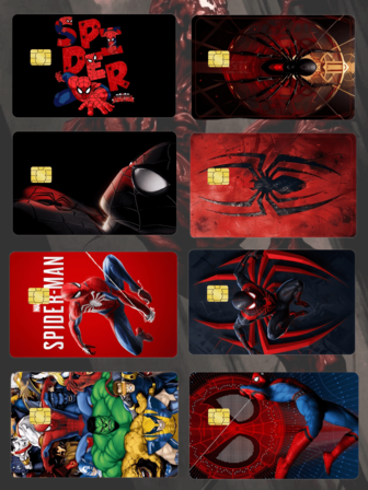 Marvel 1 件蜘蛛侠主题 PVC 卡夹，高清炫酷设计，防刮防褪色，适合日常使用或节日礼物，适合情侣、好友、生日，时尚，适合各种银行卡