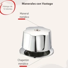 Juego de manerales metalico acabado cromado para regadera de baño doble comando en acero inoxidable instalación fácil en pared alta durabilidad y control preciso