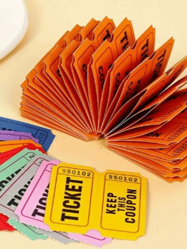 10 piezas/100 piezas/200 piezas/Set de boletos de rifa, boletos de eventos, boletos de carnaval, premios de puerta, boletos de pareja, vales de eventos, boletos de admisión, recompensas de clase, eventos de recaudación de fondos y rifas, papel de lotería, boletos de juegos, cupones de rifa de eventos, fichas de rifa de juegos de varios colores, bebidas, lotería estudiantil, regalos de Navidad para amigos, boletos de pareja, vales de eventos, boletos de admisión, recompensas de clase, eventos de recaudación de fondos y rifas, papel de lotería, boletos de juegos, cupones de rifa de eventos, fichas de rifa de juegos de varios colores