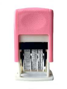 迷你日期印章，可调节年/月/日，自墨手动印章（不含墨水，需要自行准备墨水），滚轮密封日期日历数字生产日期印章 - 小號日期印章 - 查看 10