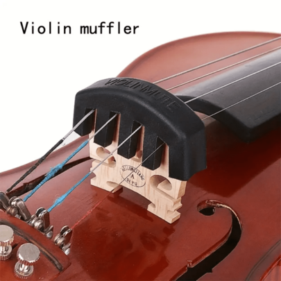1pc Violin Mute, Silent Practice Mute, Violin Practice Mute, Music Training Accessory, Instrument Accessory, Violin Accessory, Soft Silicone, Classic Black, Dirt-Resistant, Comfortable Feel, Won't Damage Strings, Effectively Reduces Noise Without Disturbing Others, Helps Maintain Friendly Relationships, Suitable For Beginners And Musicians, Applicable For Dorms, Rooms, Homes, Offices, Bands, Music Classrooms, Music Practice Supplies, String Instrument Accessories.