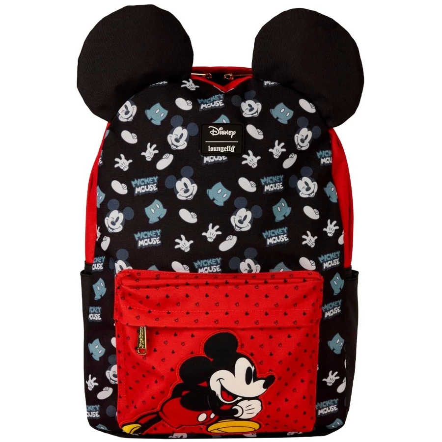 Loungefly Disney Mickey Mouse Nylon Full-Size Backpack For School, 17in - Nhiều màu - Xem 1