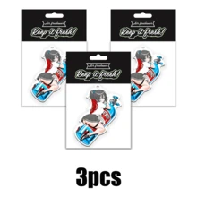 JDM STYLE,Cool Anime Girl Wtih Car Design, Car Air Fresheners - Hanging Rearview Mirror Scented Tablets, Cool Automotive Decor, Paper-Based Vehicle Air Freshener Combo Set With Assorted Designs, Gift For Friends - Multicolor - View 13