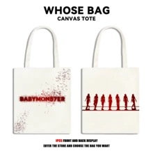 Kpop Idol BBMONSTER/MONSTIEZ/HELLOMONSTERS Idol Signature Bag RAMI,AHYEON,RORA,ASA,RUKA,CHIQUITA,PHARITA Fan Support Tote Bag,Handbag, Reusable Shopping Bags, Foldable Large Capacity Casual Grocery Bags,Tote Bag