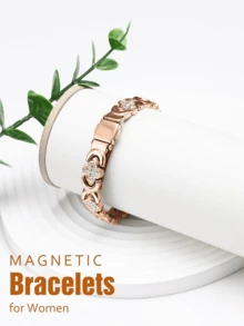 1pc Women's Pure Copper Four-Leaf Clover Copper Bracelet, Equipped With 3500 Gauss Powerful Magnetic Pure Copper Magnetic Bracelet - Four Leaf Clover - View 5