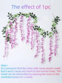 Nejlue Artificial Flowers/Plants1111 Home & Living 1 Set de 10 flores de 6 pies de Glicinia artificial, flores de vid falsas de plástico decorativas, para cubrir y envolver techos, decoración del hogar, decoración de habitaciones, decoración de jardines, decoración de paredes, decoración interior y exterior, decoración de dormitorios, decoración de bodas, decoración de mesas, decoraciones de fiestas, decoraciones de Halloween, decoraciones de cumpleaños, decoraciones navideñas, decoraciones de árboles de Navidad, guirnaldas navideñas