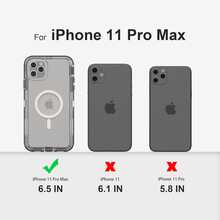 适用于 iPhone 16/15/14/13/12/11 系列透明手机壳，兼容 MagSafe，三层磁性充电盒，iPhone 16 Pro Max 重型防震防摔手机壳，适用于圣诞节、生日、新年礼物、冬季、送给家人、朋友、生日、女朋友、男朋友的礼物 - 黑色 - 查看 15