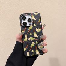 El teléfono con textura de lichi estampada es compatible con las series 16 Pro, 16, 15 Pro, 14, 14 Plus, 13, 13 Pro, 12 Pro y 12 Pro, y es un teléfono de regalo de cumpleaños duradero y resistente a las huellas dactilares - Negro - Ver 1