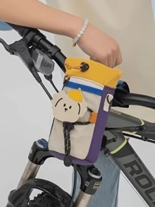 1 Stück süßer Krokodil & Pudel Fahrrad Lenkerkorb - Getränkehalter & Aufbewahrungstasche, geeignet für Radfahren, Camping und Outdoor-Abenteuer, kleine Größe hochwertige Fahrradtasche, Fahrrad Vorderrad Getränkehalter, kleine Fahrrad Aufbewahrungstasche