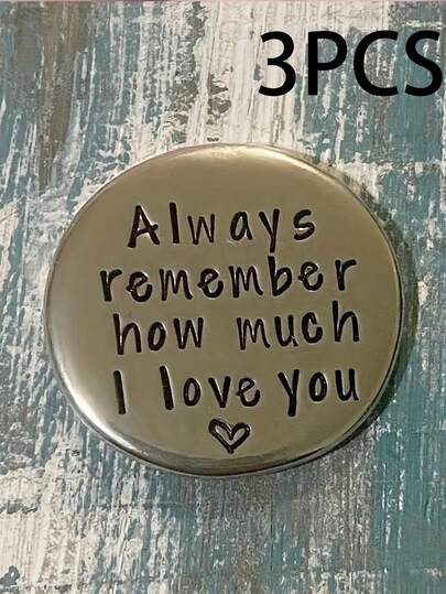 1/3Pcs Engraved I Love You Keychain Souvenir, Gothic Bag Car Charm, Gifts For Mother Teacher Nurse Graduation Groom Bridesmaid Wedding