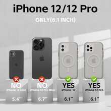 适用于 iPhone 16/15/14/13/12/11 系列透明手机壳，兼容 MagSafe，三层磁性充电盒，iPhone 16 Pro Max 重型防震防摔手机壳，适用于圣诞节、生日、新年礼物、冬季、送给家人、朋友、生日、女朋友、男朋友的礼物 - 黑色 - 查看 23