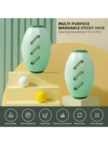 2pcs Reusable & Washable Lint Roller - Strong Adhesive For Pet Hair, Lint & Dust Removal On Clothes, Furniture, Fabrics. -Friendly Alternative - 綠色 - 查看 2