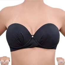 Com fio    Preenchimento Não Removível    Tecido    suporte médio - Preto - Visão 1