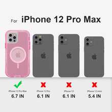 适用于 iPhone 16/15/14/13/12/11 系列透明手机壳，兼容 MagSafe，三层磁性充电盒，iPhone 16 Pro Max 重型防震防摔手机壳，适用于圣诞节、生日、新年礼物、冬季、送给家人、朋友、生日、女朋友、男朋友的礼物 - 粉色 - 查看 24