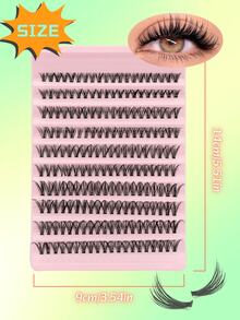 200 racimos de pestañas postizas de volumen independiente D 40D con cepillo y pinzas para pestañas - Combinaciones de múltiples longitudes de 10-16 mm, racimos de pestañas 3D esponjosas y segmentadas, imitación de pestañas de visón suaves y naturales, adecuadas para maquillaje DIY, fáciles de aplicar, reutilizables, aptas para principiantes, adecuadas para el hogar, fiestas, uso diario, Halloween y Navidad, imprescindibles.