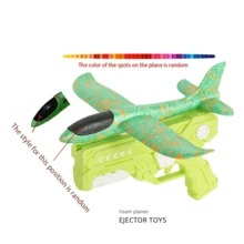 1 szt. Zabawki do wyrzutni samolotów, piankowy szybowiec z wyrzutnią dla chłopców i dziewcząt, 2 tryby lotu, samolot wyrzutni dla dzieci, zabawki do uprawiania sportów na świeżym powietrzu, prezenty dla chłopców i dziewcząt w wieku 4, 5, 6, 7, 8, 9, 10 i 12 lat