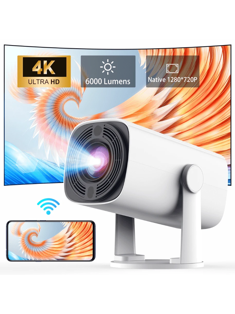 4K/1080P対応 ミニプロジェクター | WiFi 6 & Bluetooth 5.0 Android