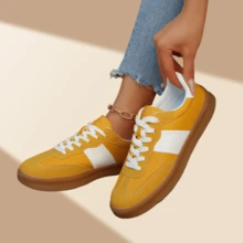 Women's Fashion Casual Sneakers, New Vintage Lightweight Slip-On Shoes For Spring/Autumn, Casual Lace-Up Commute/Party/Work Shoes