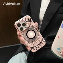 Funda para teléfono con textura de lichi y un gran círculo negro. Compatible con phone 16 Pro Max, 16, 15 Pro, 14, 14 Plus, 13, 13 Pro, 12 Pro y 12 Pro Series. Resistente al desgaste y a las huellas dactilares. - carmesí - Ver 8