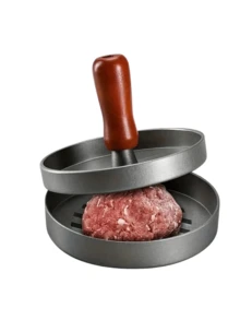 1PC Metal Non-Stick Burger Press - Patty Maker For Beef, Cheese, Veggie Burger Making, Suitable For BBQ Grill Cooking Hamburger Mold - Silver - View 9