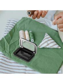 1pc/2pcs Multi-Functional Magnetic Sewing Needle Box - Stainless Steel Organizer, Strong Magnetic Attraction For Needles, Buttons & Craft Supplies - Portable Embroidery Accessory Storage Box, Magnetic Needle Holder With Clear Acrylic Cover - Powerful Sewing Pin Storage Box - & Visible Needle Holder For Sewing, Quilting & Crafts, Black Skylight Cover Magnetic Absorption Box, Magnetic Storage Box For Eyeshadow, Blush, Lipstick Samples - Black - View 7