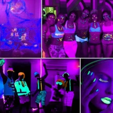 Đèn cực tím UV cho tiệc phát sáng, đèn huỳnh quang LED tia cực tím, điện áp thấp 5V + cấp nguồn USB + điều khiển công tắc, có các tùy chọn 50/96/144/216 đèn LED, bề mặt kim loại, thích hợp cho các bữa tiệc phát sáng, Halloween, Giáng sinh, chiếu sáng sân khấu, vẽ tranh trên cơ thể, áp phích huỳnh quang, trang trí neon. - Đèn UV đen tím có đầu cắm USB - Xem 12