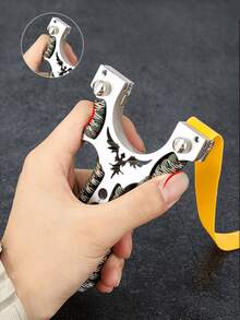 1 Set High Power New Slingshot For Outdoor Hunting, Includes Slingshot And Rubber Bands (Rubber Arrow Color Is Random, No Infrared Sight Included, Please Refer To Actual Received Item)