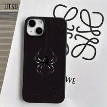 Fundas y protectores para teléfono con diseño de araña negra y orificios grandes. Compatibles con phone 16 Pro Max, 16, 15 Pro, 14, 14 Plus/14 Pro Max, 13, 13 Pro, 12 Pro, 11/11 Pro. Regalos para cumpleaños y festividades - Blanco - Ver 8