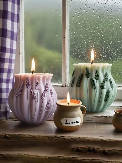 1pc/2pcs Lavender Silicone Mold - A Reusable, Quick Release, And Easy To Clean DIY Craft Mold Suitable For Gypsum, Resin, And Clay, Perfect For Home Gifts/Home Decoration (DIY Enthusiasts, Gift Craftsmen)