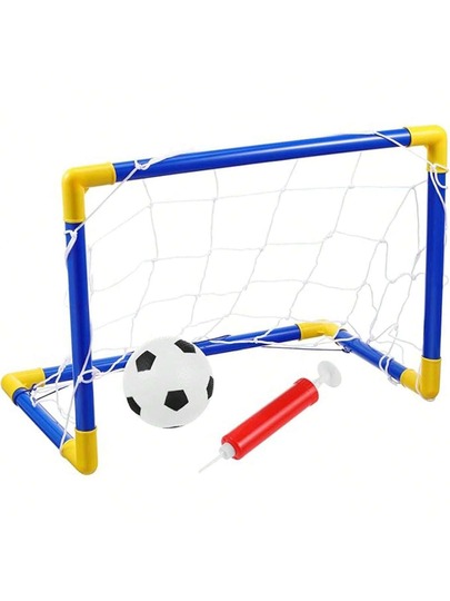 كرة قدم 2 في 1 للأطفال 60 سم مرمى كرة قدم للاستخدام الداخلي والخارجي، مجموعة ألعاب رياضية ولياقة بدنية - محمولة وسهلة التجميع مثالية للاستخدام الداخلي والخارجي، متعة عائلية، هدايا عيد الميلاد
