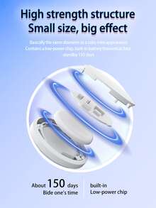 AirTag Alternative Global Locator, GPS Tracker, Pet Anti-Lost Device, Car Locator, Remote Precise Tracking, One-Touch Calling, Long-Lasting Battery, IP67 Waterproof, GPS Tracker Compatible With "Find My Global" Platform, Suitable For Elderly, Kids, Pets, Cars, Keys, Bags, Anti-Lost Reminder & Tracking (IOS Only)