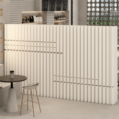 Divisore di spazio, camera da letto, divisore di spazio pieghevole in carta kraft, che può essere posizionato in modo versatile in uffici, soggiorni e saloni di bellezza.