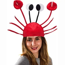 2 件/套，1 件可爱有趣的螃蟹帽，男女通用，礼物，适合万圣节、节日派对、学校、趣味活动 - 彩色 - 查看 7
