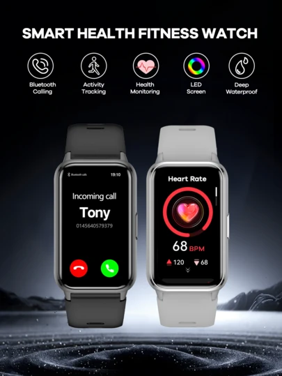 Reloj inteligente Remax con pantalla AMOLED colorida (1,47 pulgadas), resistente al agua IP68, múltiples carátulas de reloj integradas, diseño de bisel estrecho y ligero, cómodo de llevar, compatible con múltiples idiomas, compatible con iPhone/Android/iOS, hacer/recibir llamadas, con funcionalidad de llamada, notificación de mensajes, frecuencia cardíaca, seguimiento del sueño, podómetro, modos deportivos, un regalo considerado para hombres, mujeres, amigos, cumpleaños