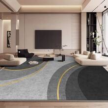 1pc Modern Minimalist Geometric Abstract Art Area Rug, Soft Faux Wool Rectangular Carpet, Suitable For Living Room, Bedroom, Entryway, Bathroom, Hallway, Patio, Kitchen, Indoor Outdoor, All Season, Large Size Doormat, Home Decor - Multicolor - View 6