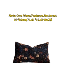 1 pieza/2 piezas Funda de almohada decorativa cuadrada, con patrón floral pastoril, adecuada para todas las estaciones, disponible en varios colores y tamaños, funda de almohada de tela jacquard multicolor de alta densidad, sin relleno de almohada, cierre con cremallera, aplicable para fiestas festivas, fundas de cojín de sofá, camas, salas de estar, oficinas, automóviles y como regalo. - pájaro negro - Ver 12