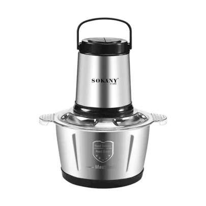 Multiprocessador  Elétrico Moedor Misturador Carne Alho Cozinha 400W Inox 110V ou 220V 2L