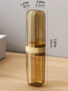 1/2/3pcs Travel Wash Cup Set, Includes Portable Toothbrush Storage Box & Rinse Cup, Suitable For Home & Outdoor Use. Comes With Transparent Storage Box To Neatly Organize Toiletries, Dust-Proof, Moisture-Proof And Easy To Carry. Includes DIY Stickers For Customization. The Travel Size Rinse Cup Meets Outdoor Cleaning Needs, Lightweight And Space-Saving. Suitable For Student Dorms, Business Trips, Hotel Stays, Outdoor Travel And Other Scenarios, Making Wash & Storage More Convenient, An Essential Travel Accessory.